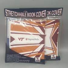 2  NCAA VT Virginia Tech Hokies Stretch Book Cover, Fits  up to 8 x 10 NEW