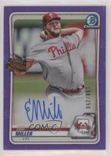 2020 Bowman Chrome Prospect Purple Refractor /250 Erik Miller #CPA-EM Auto 03mf