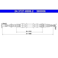 ATE 24.3727-0006.2 Seilzug, Feststellbremse