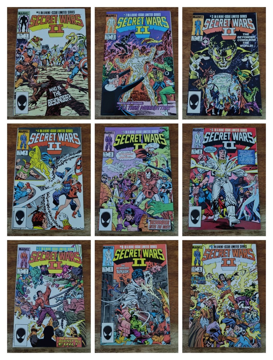 Secret Wars II #1-9 Set. Marvel Comics.