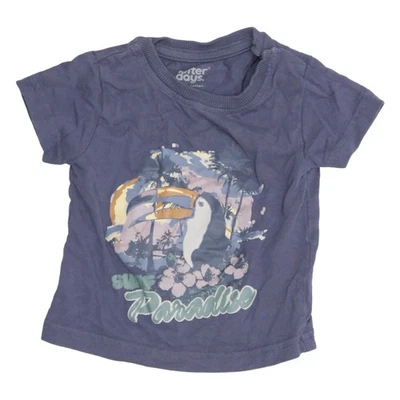 Softer Days, T-shirt, Größe: 62/68, Blau, Bio-Baumwolle, Print #hrW - Bild 1 von 4