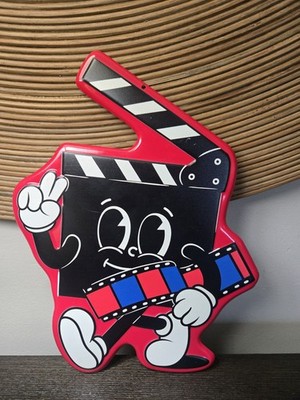 Movie Clapper Sign Popcorn Theater TV Movie Room Cinema Vintage Style Wall Decor