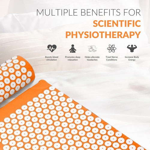 Acupressure Mat and Pillow Set for Back/Neck Pain, Acupuncture Products to Relie - Picture 3 of 12