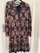 VINTAGE MONSOON HIPPY STYLE DRESS SIZE M 100% ORGANIC COTTON