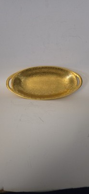 STOUFFER Elegant  Oval Dish/Bowl Gold Floral Encrusted
