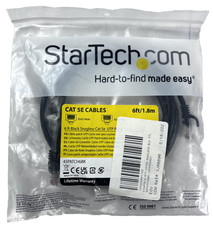  QTY 15 StarTech 6 Foot 1.8M Snagless Black Cat5e UTP Patch Cable M45PATCH6BK