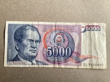 Banknote Jugoslawien 5000 Dinara