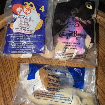 Vintage Happy Meal Toys, Spunky, Trixie St. Claire, And Riggsley.