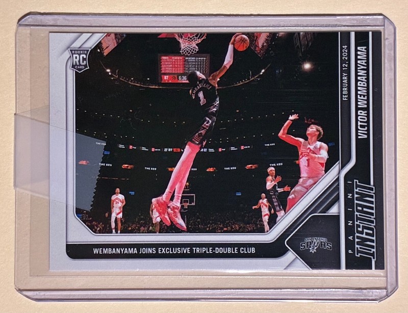 Victor Wembanyama 2023-24 Panini Instant NBA #331 TRIPLE-DOUBLE Rookie SPURS (B)