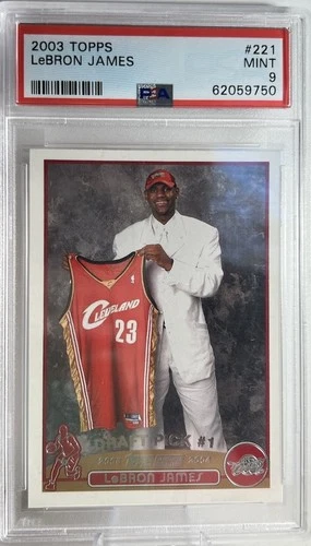 LeBron James 2003 Topps Rookie Card PSA 9
