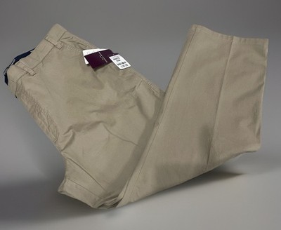 Brook Taverner Neu mit Etikett Ashdown sandbeige klassische Passform Chinohose W42'' L29 UVP £50