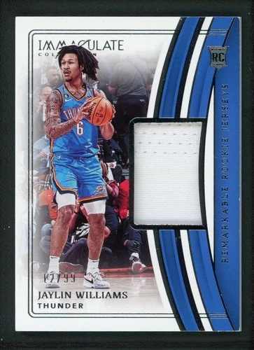 2022-23 JAYLIN WILLIAMS 12/99 JERSEY PANINI IMMACULATE COLLECTION ROOKIE RC read