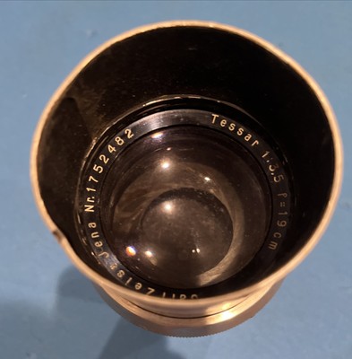 VERY RARE (SCARCE) Carl Zeiss Jena Nr 1752482 Tessar 1:f3.5 19 Cm FREE SHIPPING