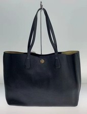 TORY BURCH Leather Tote Bag, Black, 10005617