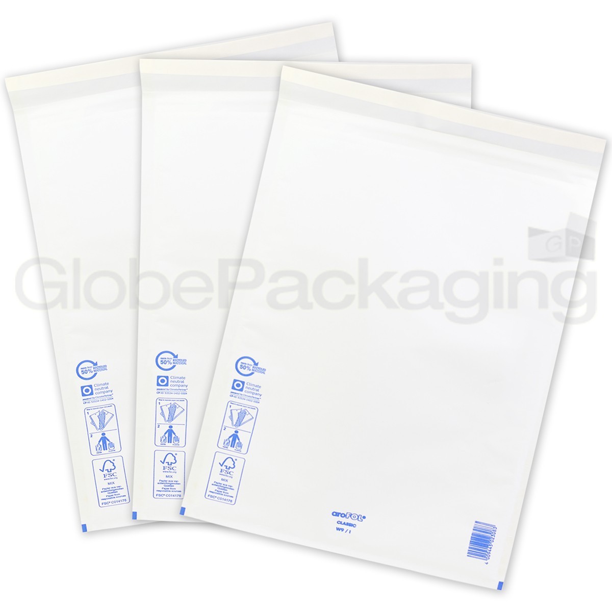 500 x AROFOL AR9 WHITE BUBBLE ENVELOPES PADDED BAGS 300x445mm J/6  *24HR DEL*