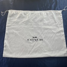 Coach NY Satin Ivory Large Storage Dust bag with Drawstring 23" x 19"