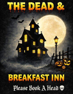 The Dead And Breakfast Inn Halloween Sign or Door Hanger