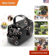 Bubble Machine Durable Automatic Bubble Blower, 18000 Big Bubbles Per Minute...