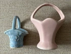 Lot Of 2 McCoy/USA Pottery Miniature Basket Planters/Vases