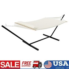 Steel Hammock with Stand, 450LBS Capacity, Portable Hammock Set for Outdoor US