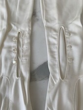 Vintage Opera Gloves with faux mother of peal buttons, 22.5 inches long