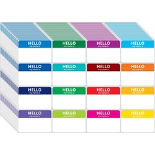 400 Pcs Name Tags Colorful Sticker-16 Colors 3"x2" 3 x 2 inch, 400 Psc