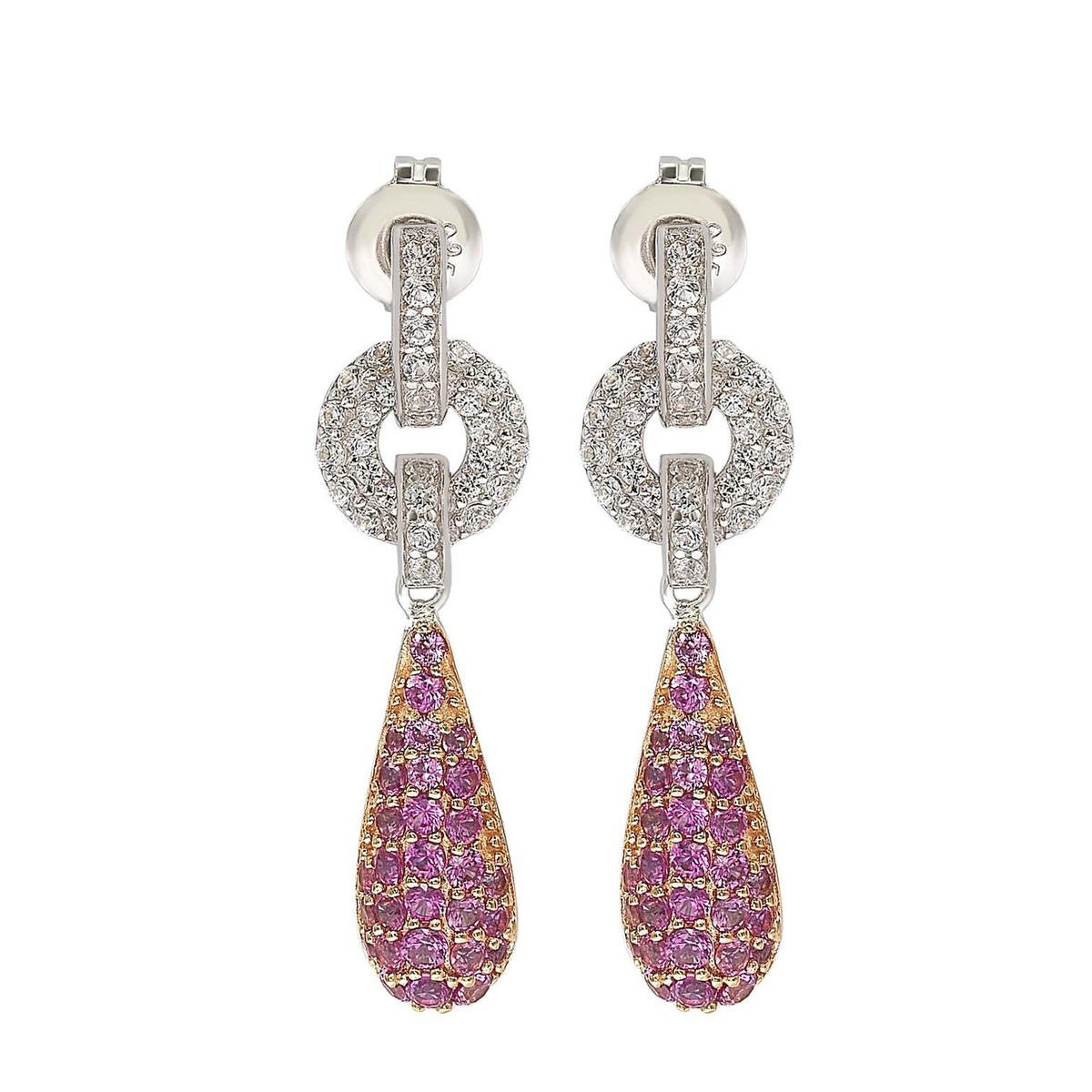 ピアス LAZY DAWN volume chain drop earring Marquise-Cut Opal Triple Chain Drop Earrings Sterling Silver