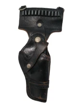 JAY-PEE BLACK LEATHER HOLSTER W CARTRIDGE ATATCHMENT 357?