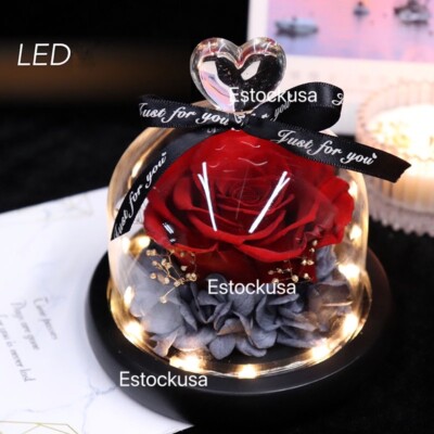 Eternal Rose flower Preserved rose everlasting rose flower gift with Led Light 