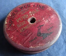 A VERY EARLY RARE MILWARD SPIDER WEB LINE WOODEN SPOOL (EMPTY FOR DISPLAY ONLY)