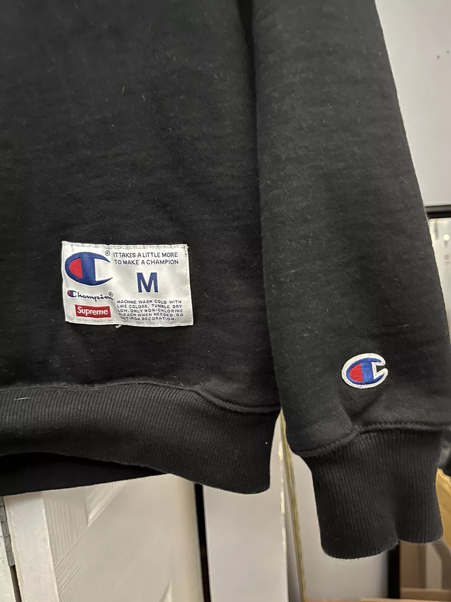 Supreme Champion Stay in School Sweatshirt Used Authentic SS18 Medium Black