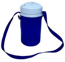 Igloo Vintage 1 Quart Water Bottle Cooler Thermos Blue Carry Strap