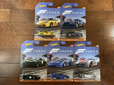 2023 Hot Wheels Forza Complete Set Of 5-Bugatti Porsche Alfa Romeo Jaguar BMW