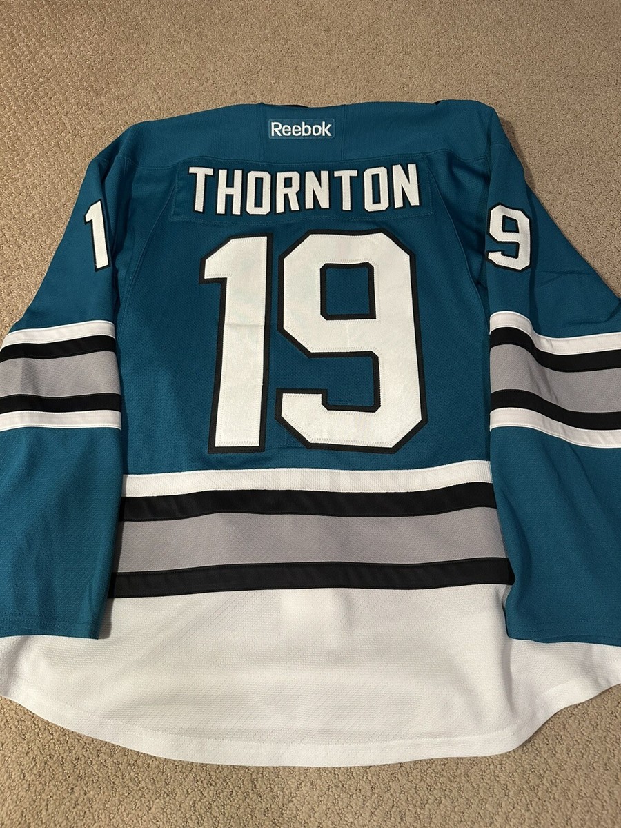 San Jose Sharks Joe Thornton Reebok Edge Heritage Jersey Size 52 (Large)