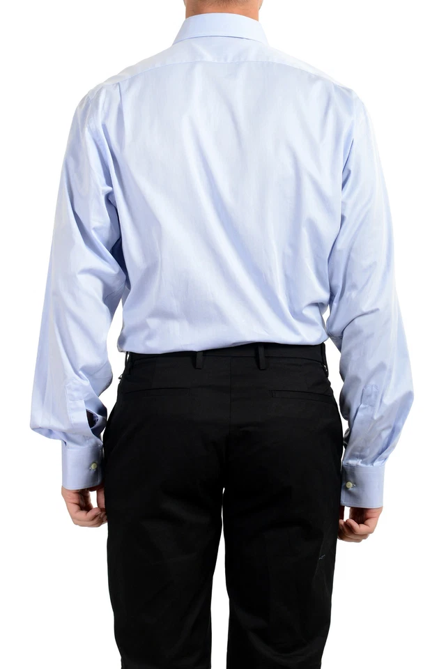 Camisa de vestir Dolce & Gabbana para hombre azul con botones manga larga talla 16,5 17 Foto 4 de 4