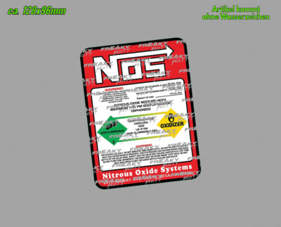 NOS Aufkleber 2x Sticker Auto 13cm x 10cm FUN NFS Turbo