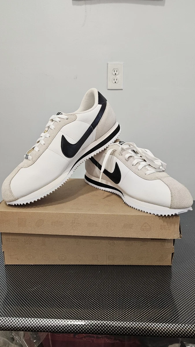 Nike cortez top blanc noir