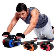 Double Wheel Abdominal Exerciser Women Men Automatic Rebound Ab Wheel Roller Wai
