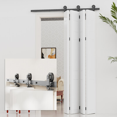 4FT-15FT Doppeltes faltbares Schiebefach Tür Hardware Kit, track&roller 4/8 Tür