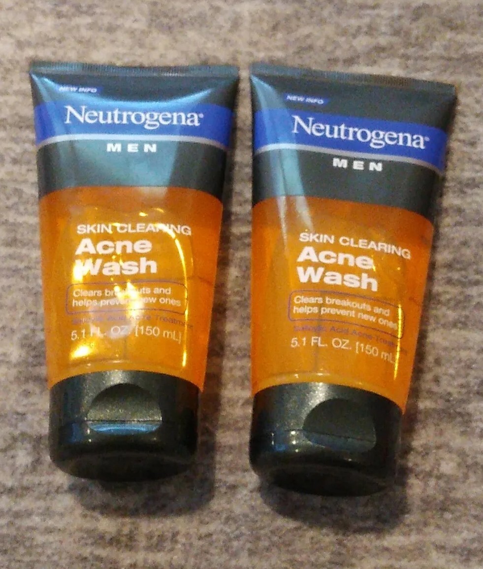 Neutrogena Men Acne Face Wash with Salicylic Acid 5.1 oz 2-Pack
