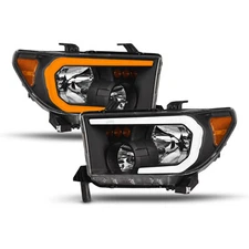 Topline For 07-13 Tundra/Sequoia Switchback Sequential LED Strip Headlights Blk