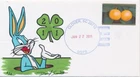 #4492 Chinese Lunar New Year Rabbit Hand Painted D. Smith cachet First Day cover