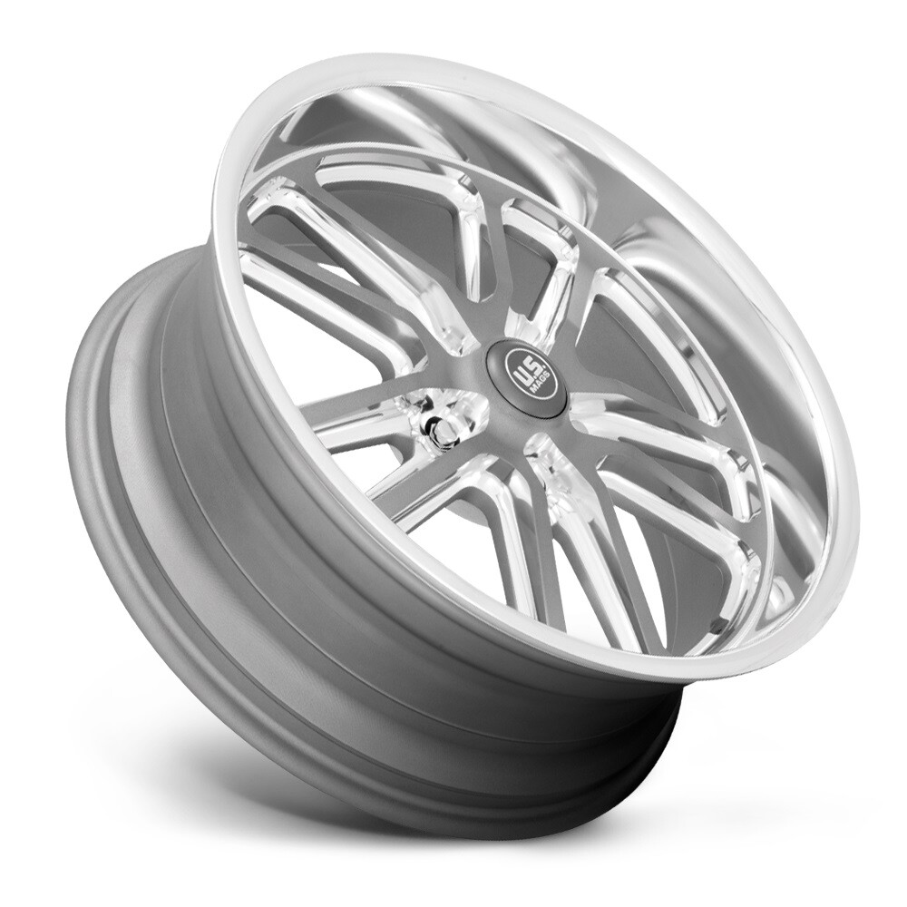 20x8 +1 US Mag 1PC U130 Bullet 5x5.0 Textured Gun Metal Milled