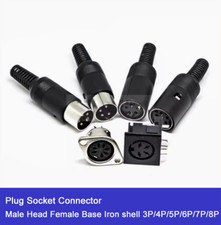 Plug Socket Connector Male Head Female Base Iron shell 3P/4P/5P/6P/7P/8P