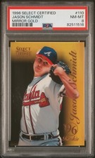 1996 SELECT CERTIFIED MIRROR GOLD #110 JASON SCHMIDT RC PSA 8 NM-MT POP 1 NO ↑