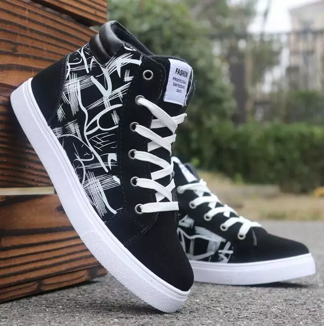 Mens Casual High Top Sneakers Athletic skate board Shoes ankle boots | eBay