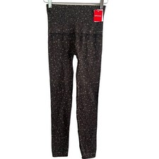 Spanx Womens M Seamless Leggings Look At Me Now Olive Leopard Activewear