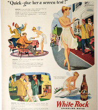 Screen Test Psyche White Rock Vtg 1946 Magazine Ad Print Fairy Sparkling Water