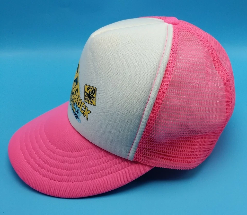 DUMP TRUCK SUMMER BOCK BEER hat pink adjustable snapback cap Bayern Brewing - Image 4 of 4