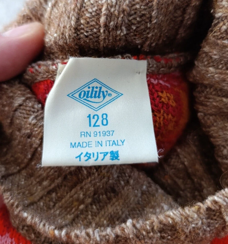 Suéter Oilily Niños Niñas Multicolor Lana Seda Cuello Tortuga Talla 128 (8 Años) Foto 4 de 4